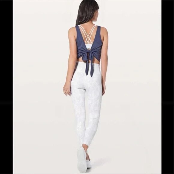 Lululemon Wunder Under Hi-Rise 7/8 Tight 25" in Eternal Wave White Size 10 - Picture 3 of 4